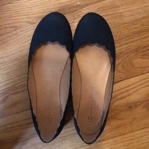 Lauren Conrad suede Navy blue ballet flats